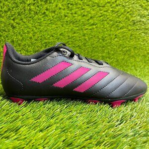 Adidas Goletto VIII FG Girls Size 4Y Black Pink Running Leather Soccer Cleats